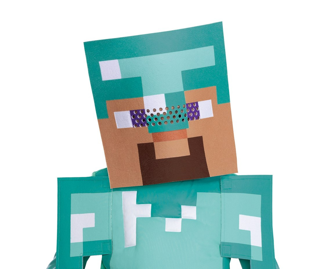 Costume Steve Diamond- Minecraft (license), size. S (4-6 years)